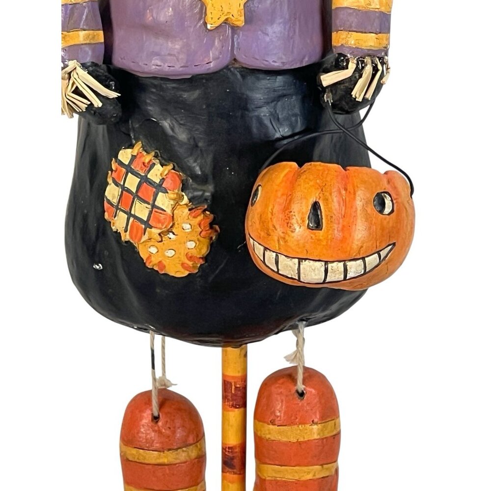 vtg Mark Roberts Black Cat Trick Treat Halloween Folk Art Figurine 16"Tall - Picture 5 of 9